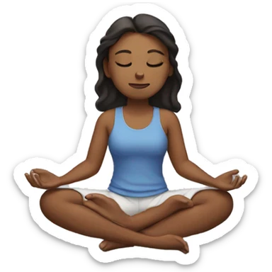 Girl that meditate sticker