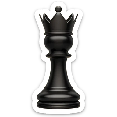black chess piece, bishop piece sticker