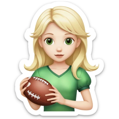 Fairy with blonde hair and football  sticker