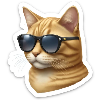 Cat with sunglasses sticker