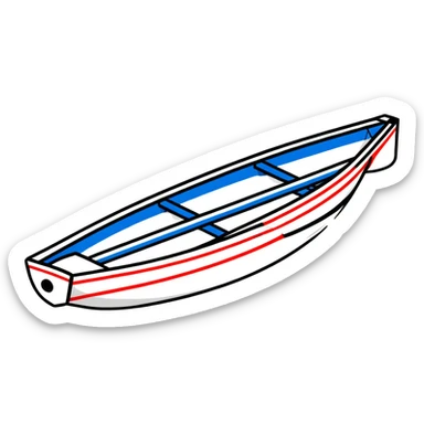 professional Olympic rowing boat, top view sticker