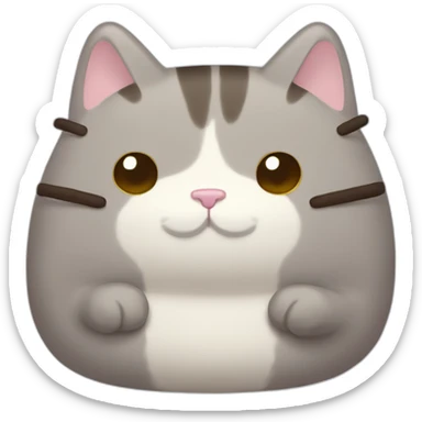 Pusheen cat says hi sticker