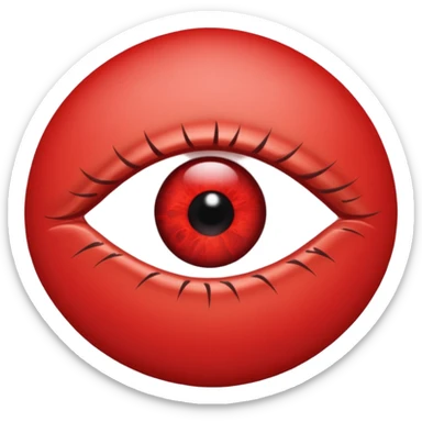 Angry Only single eye WITHOUT face sticker