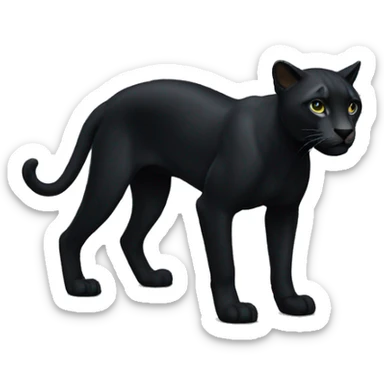panthere noir sticker