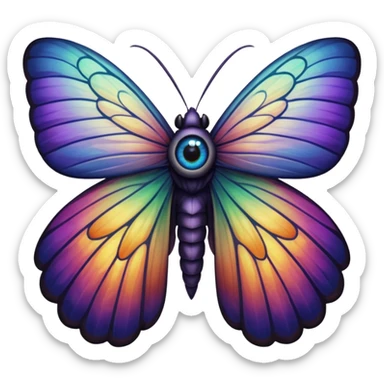 Moth eye wing sticker