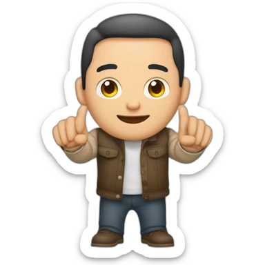 hombre con las manos juntas en posicion para orar y los ojos cerrados sticker