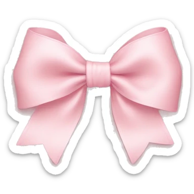 light pink bow on light pink bow sticker
