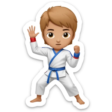 Taekwondo pose Kid  sticker
