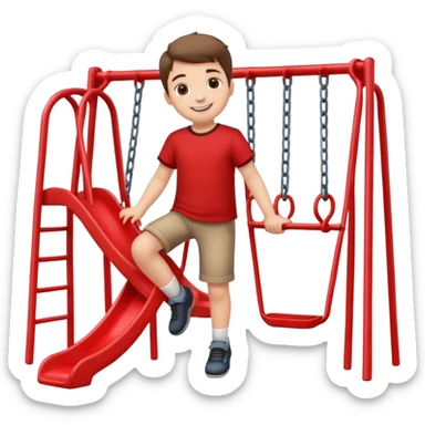 child playing at the playground sticker