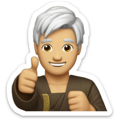 Shou Zi Chew thumbs up sticker