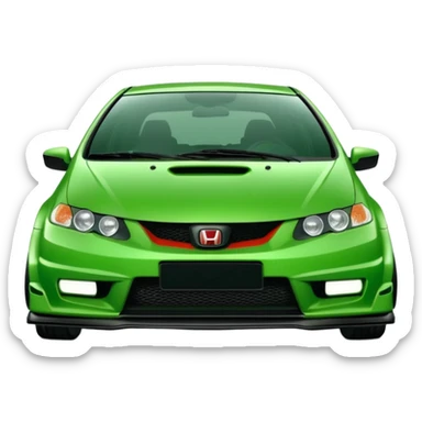 2004 Green Honda civic type r  sticker