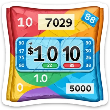 Lottery scratch ticket sticker