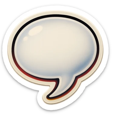 white speach bubble sticker