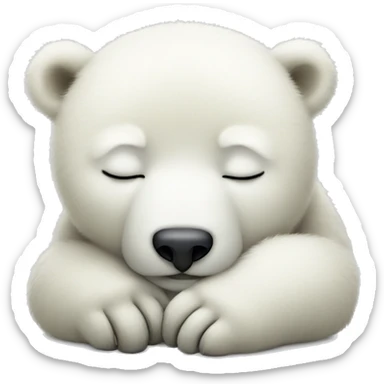 Baby polarbear sleeping sticker