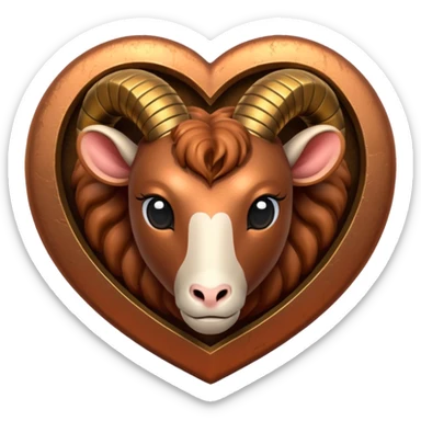 Aries heart sticker