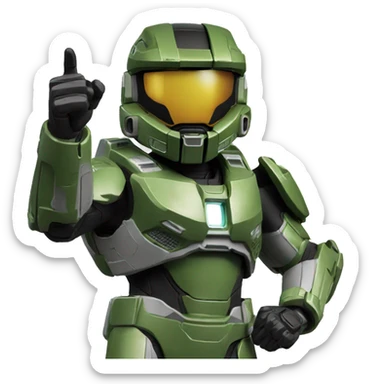 Master Chief giving thumbs up sticker