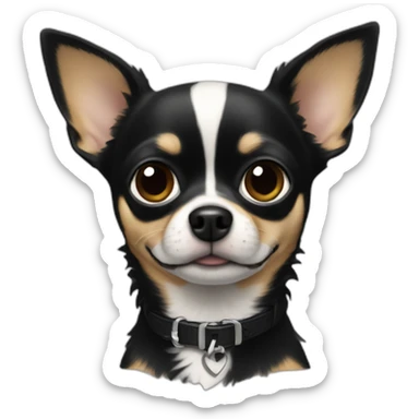 Chihuahua noir sticker