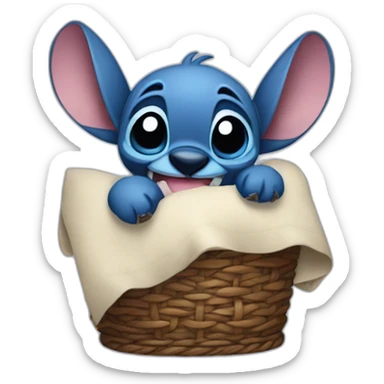 Stitch qui dort sticker