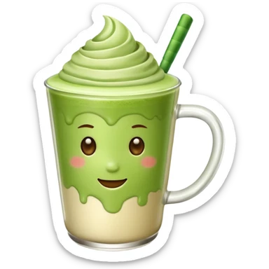 Make a matcha latte  sticker