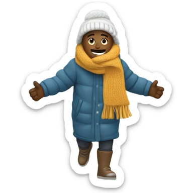 Some way to show that a person is escaping the cold sticker