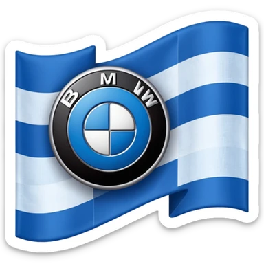 Bmw logo flag sticker