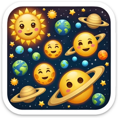 Faça um sistema solar sticker