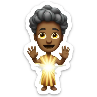 God with light rays coming out  sticker