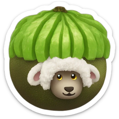 Mouton sur un avocat sticker