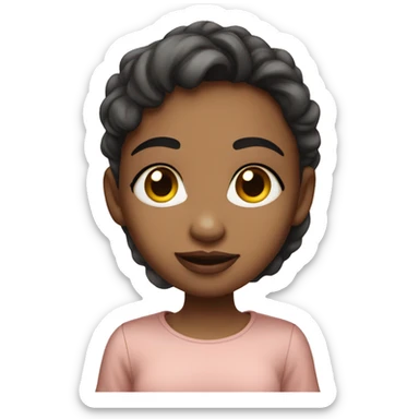 girl with light skin blowing a kiss sticker