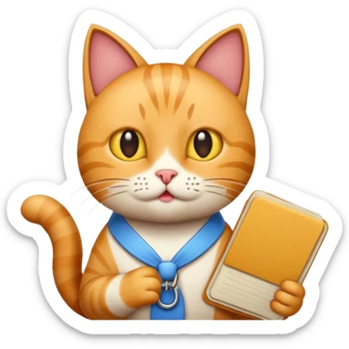 A Cat saying task is complete. sticker