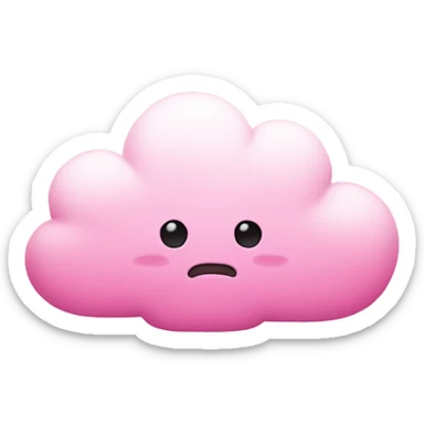 Pink cloud sticker