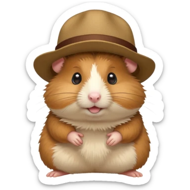hat-wearing hamster sticker