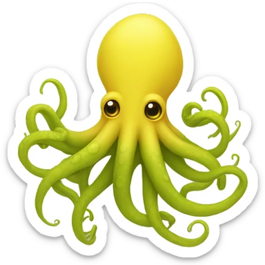 tentacules jaunes sticker