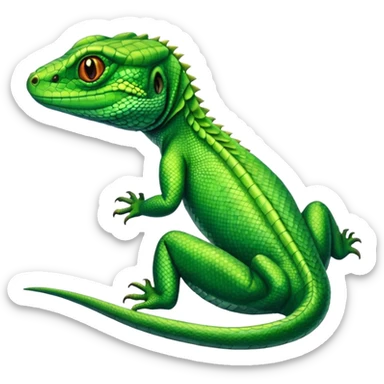 green lizard reptile sticker
