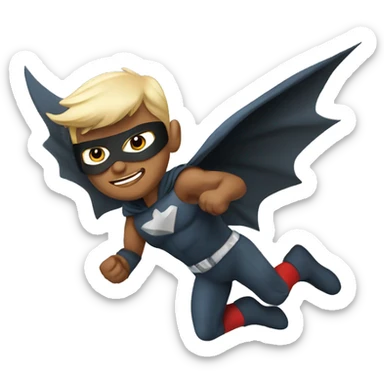 Flying jat super hero sticker