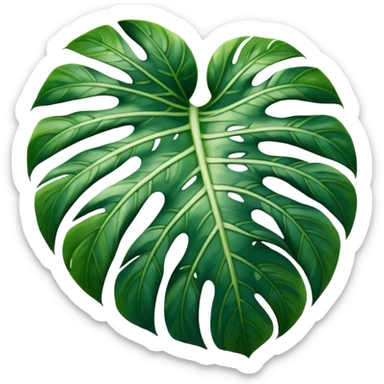 monstera variegata leaf sticker