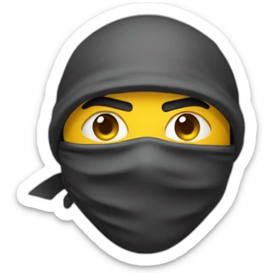 Ninja entre humo sticker