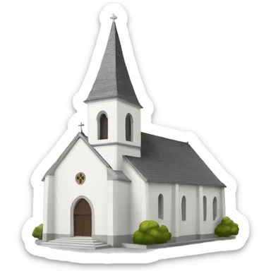 Église blanche sticker