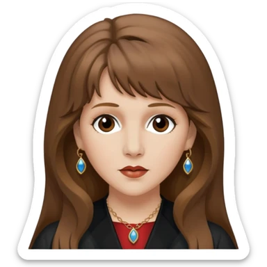 Stevie nicks with brown hair sticker