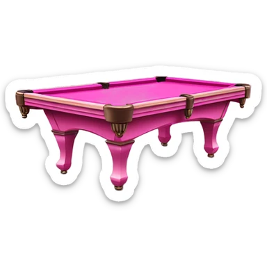 Pink pool table sticker