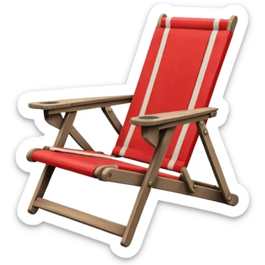 red beach chair sticker