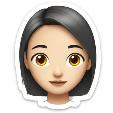 half chinese half british girl with freckles sticker