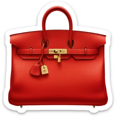 big red hermes birkin bag sticker