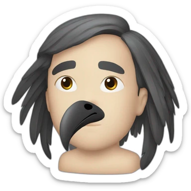 A raven's left wing, elegantly spread, symbolizing knowledge and protection sticker