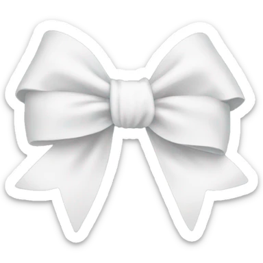 white bow  sticker