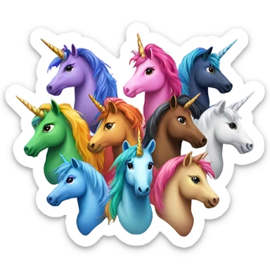 10 unicorns sticker