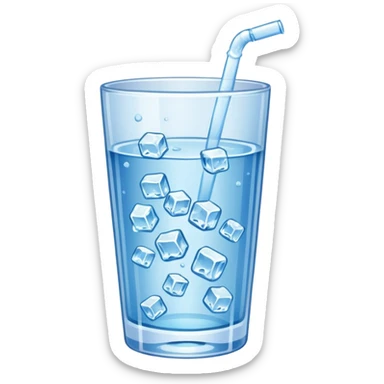 Lots of tiny bubbles and ice cubes sticker