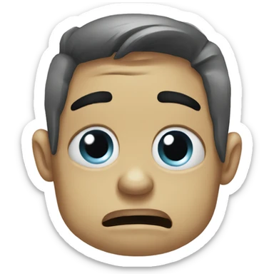 Skateboard sad crying sticker