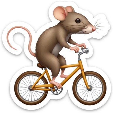 rat cycling sticker