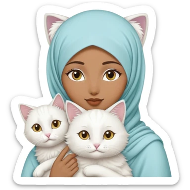somali hijabi with cat sticker